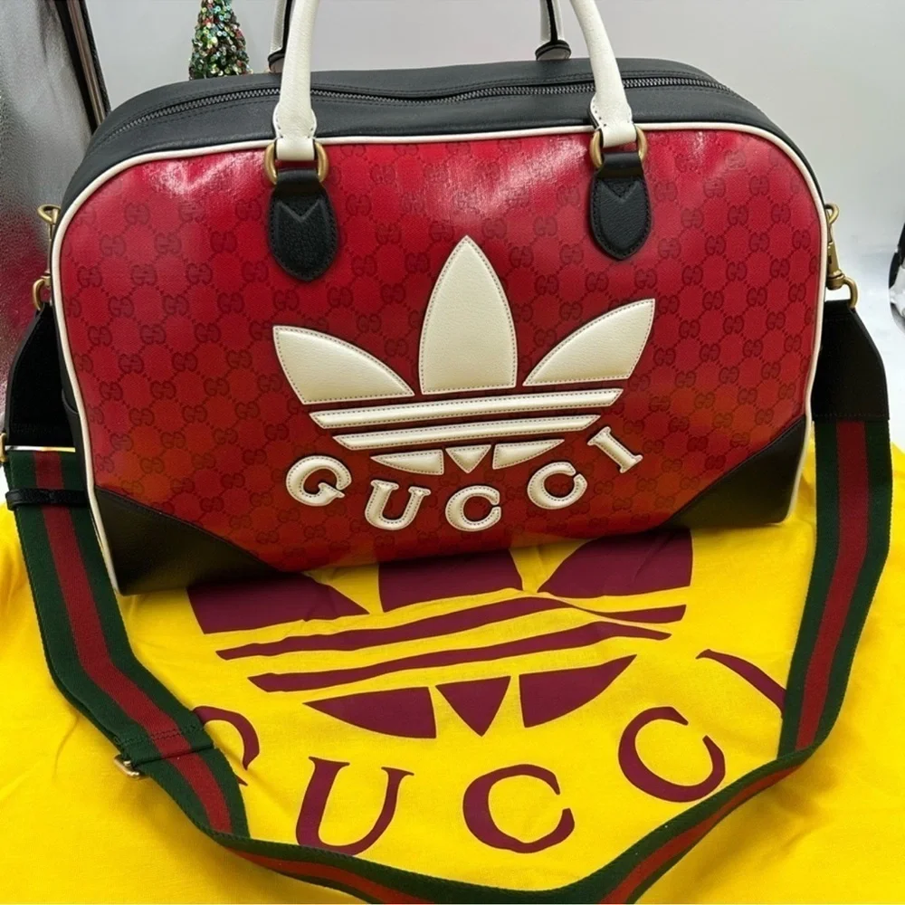 Unisex, Gucci, X Adidas, limited edition, large duffel bag made in Italy